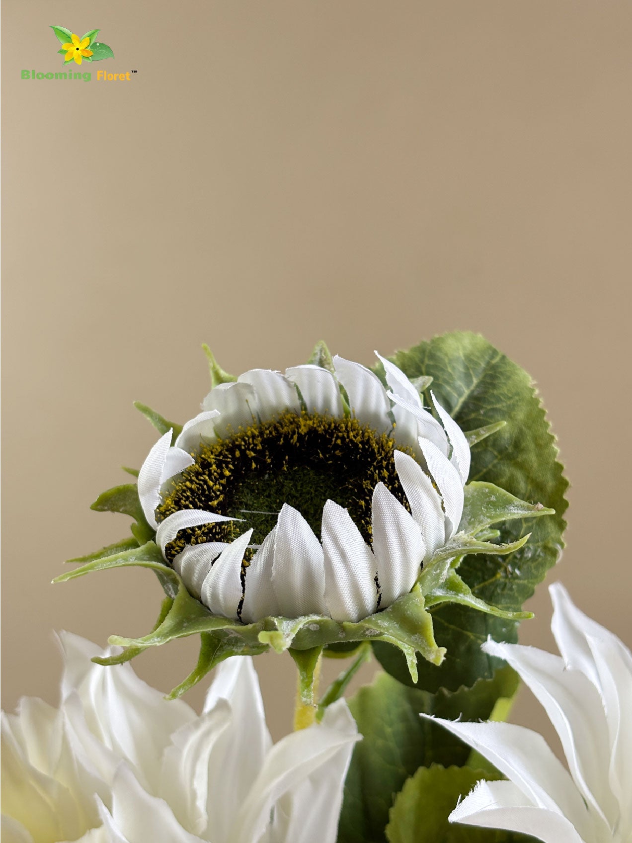 Artificial Sun Flower Stick - White
