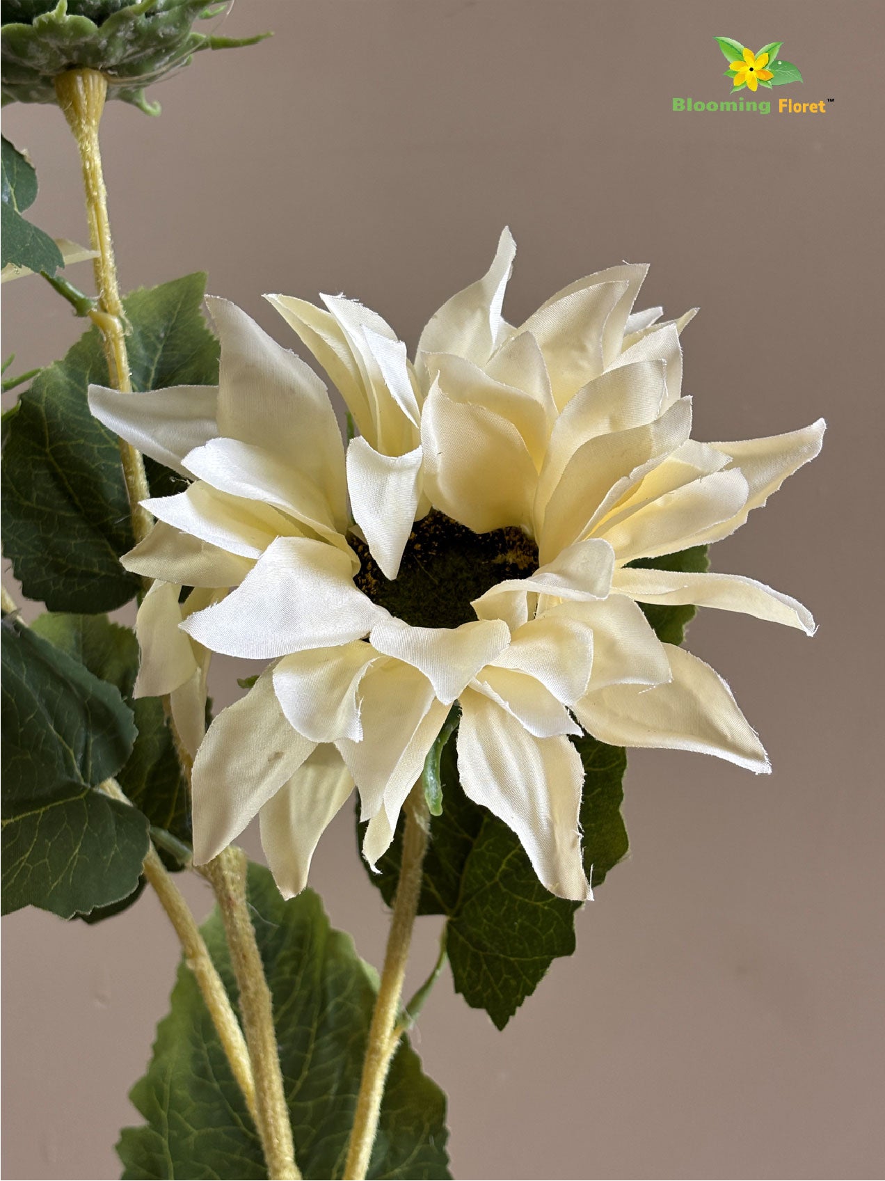 Artificial Sun Flower Stick - Off White