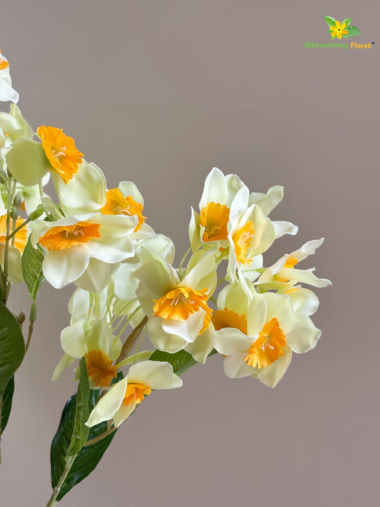 Artificial Daffodil Flower Stick - Light Yellow