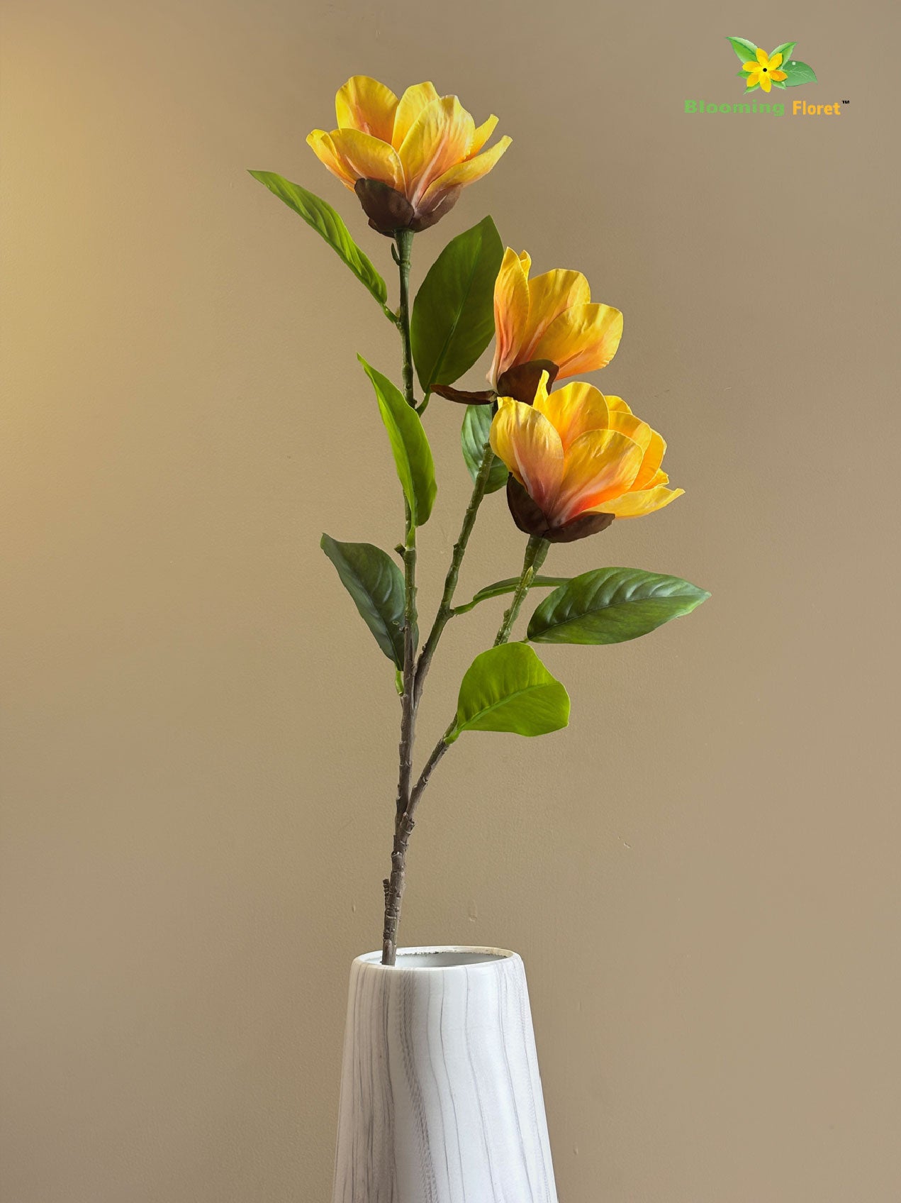 Magnolia Flower Stick - Yellow