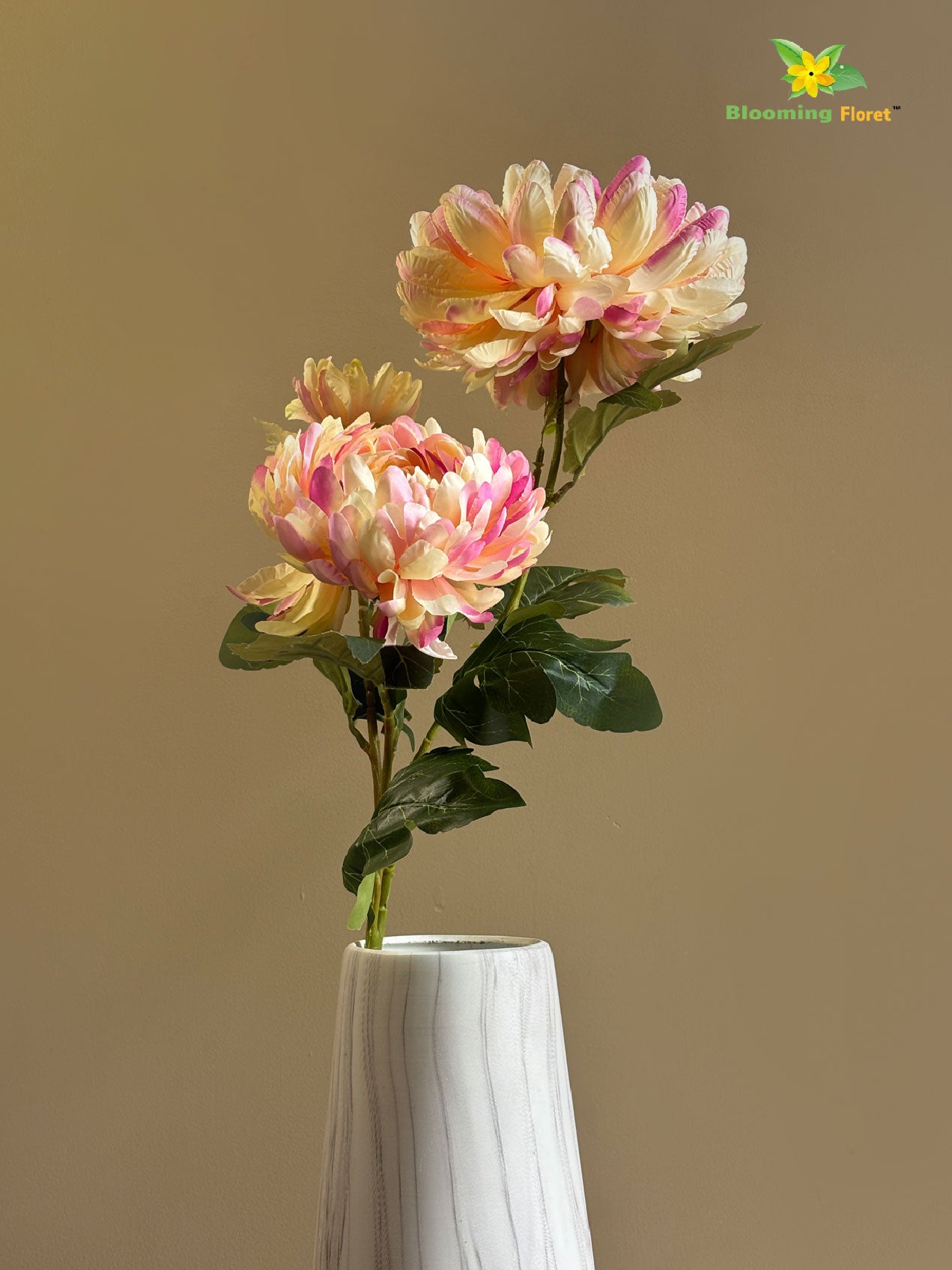Luxe Artificial Peony Stick - Off White, Pink, Purple