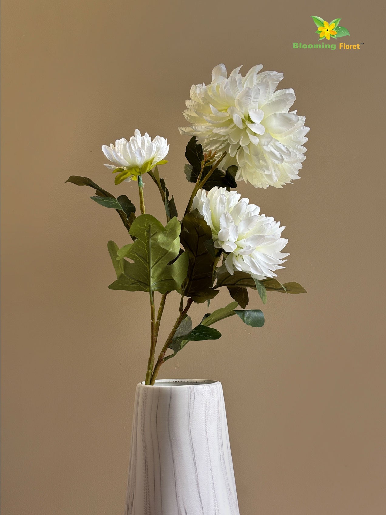 Luxe Artificial Peony Stick - White