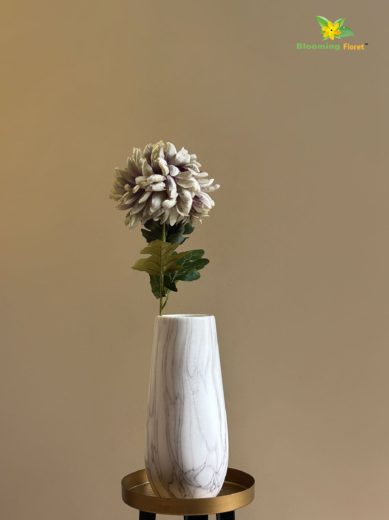 Luxe Artificial Peony Stick - Grey, Green