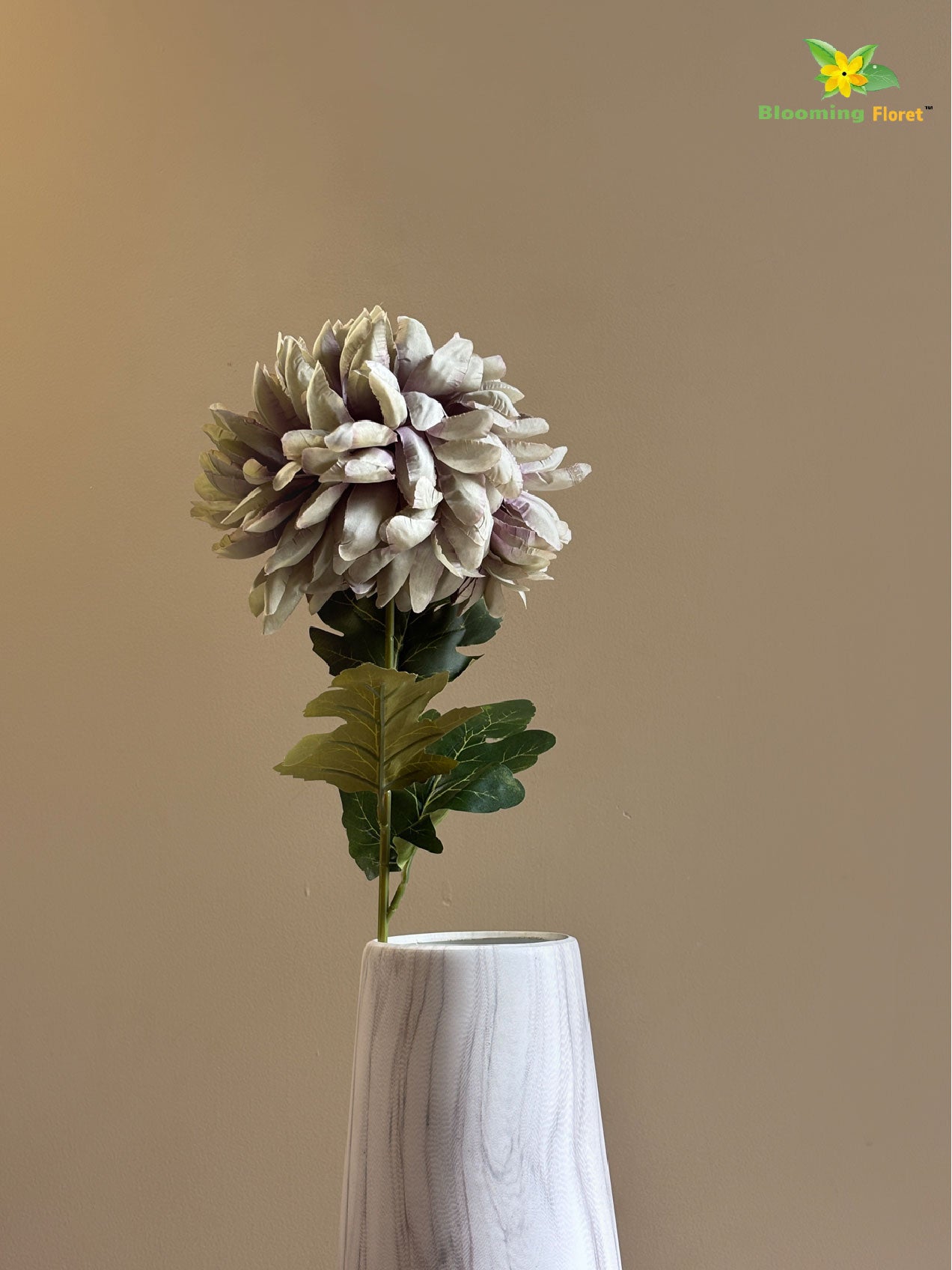 Luxe Artificial Peony Stick - Grey, Green