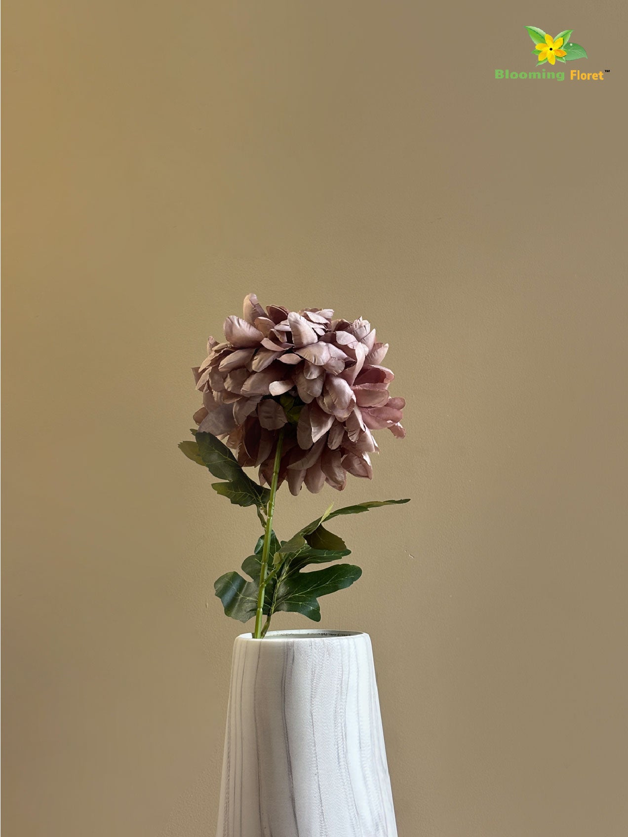 Luxe Artificial Peony Stick - Brown
