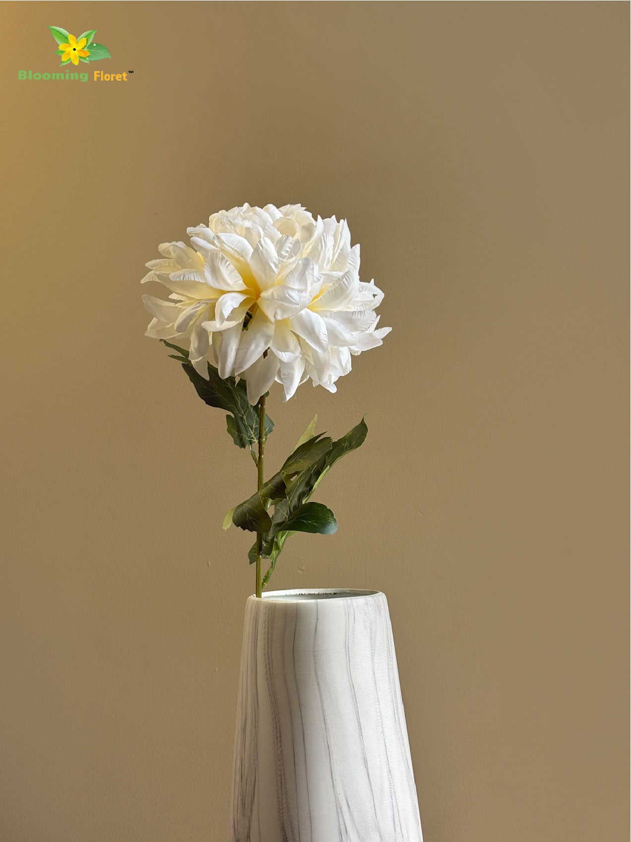 Luxe Artificial Peony Stick - White