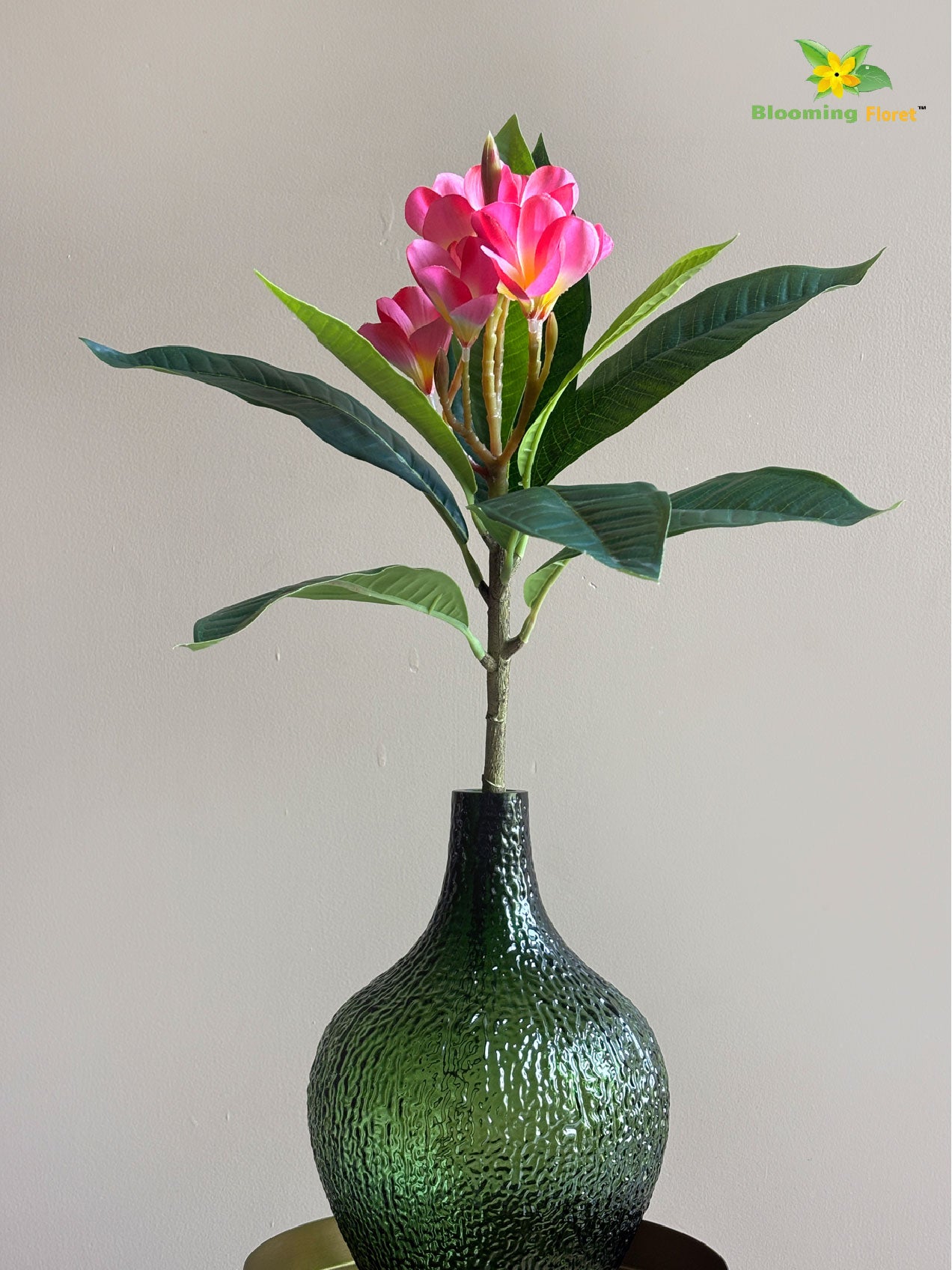 Artificial Frangipani Flower Stick – 62 cm, Pink