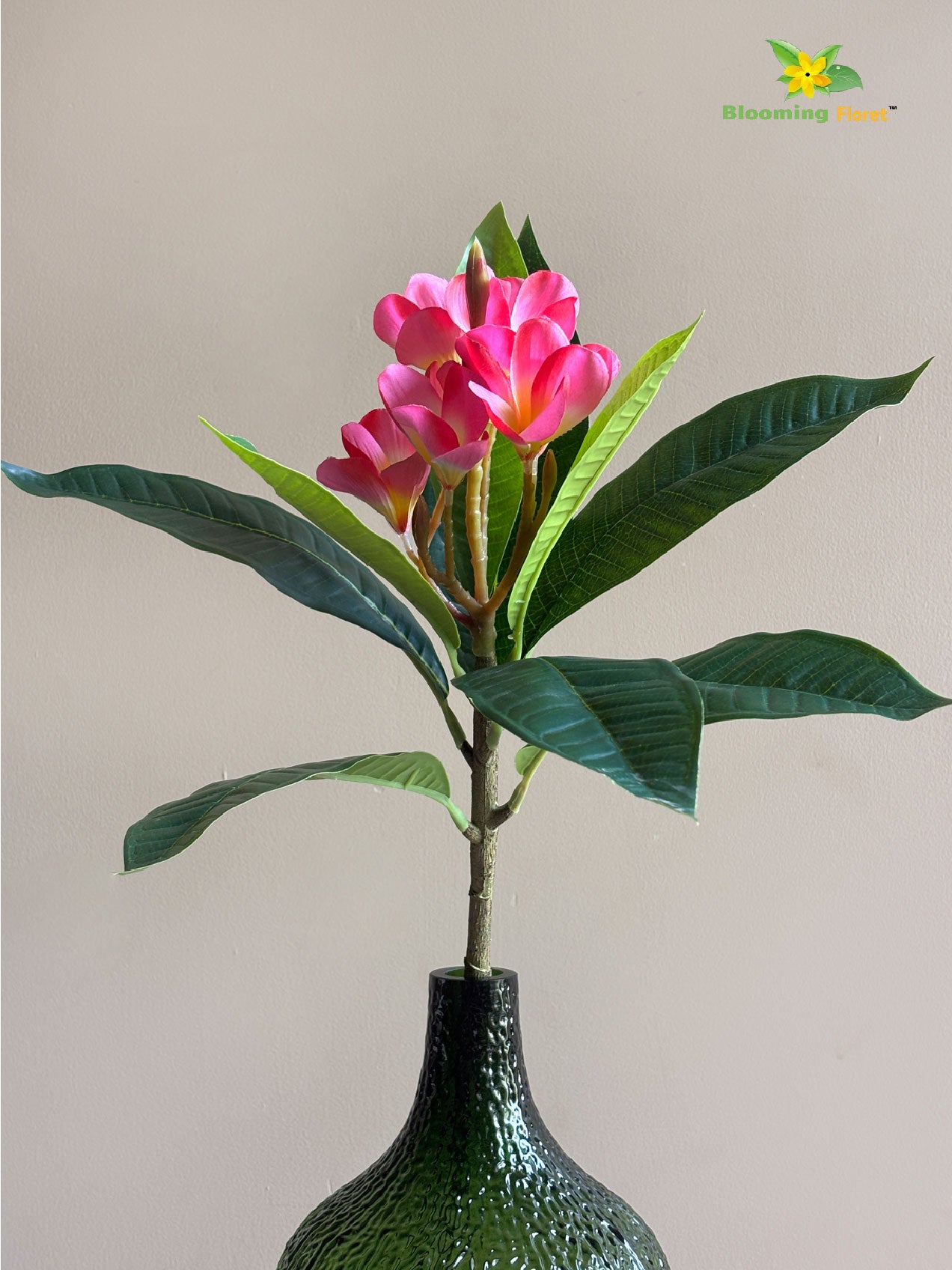 Artificial Frangipani Flower Stick – 62 cm, Pink