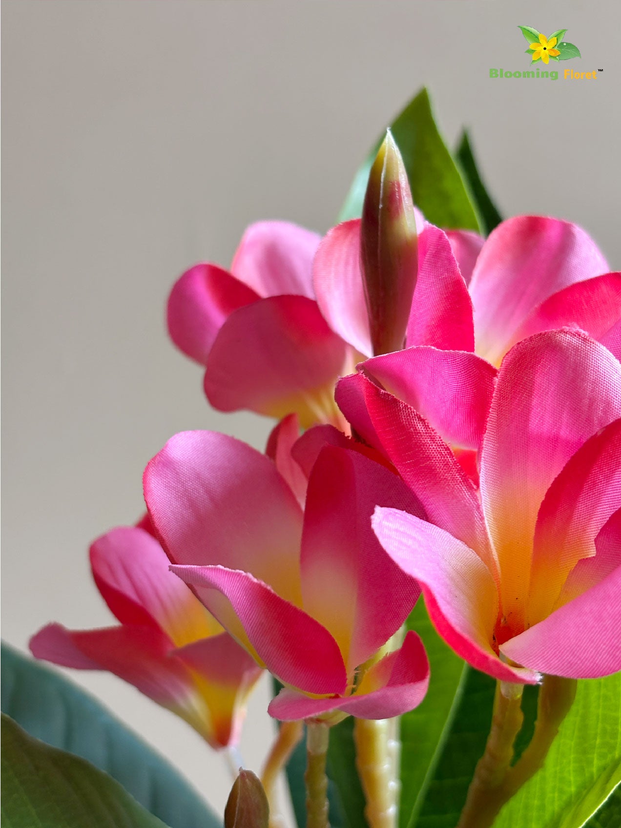 Artificial Frangipani Flower Stick – 62 cm, Pink