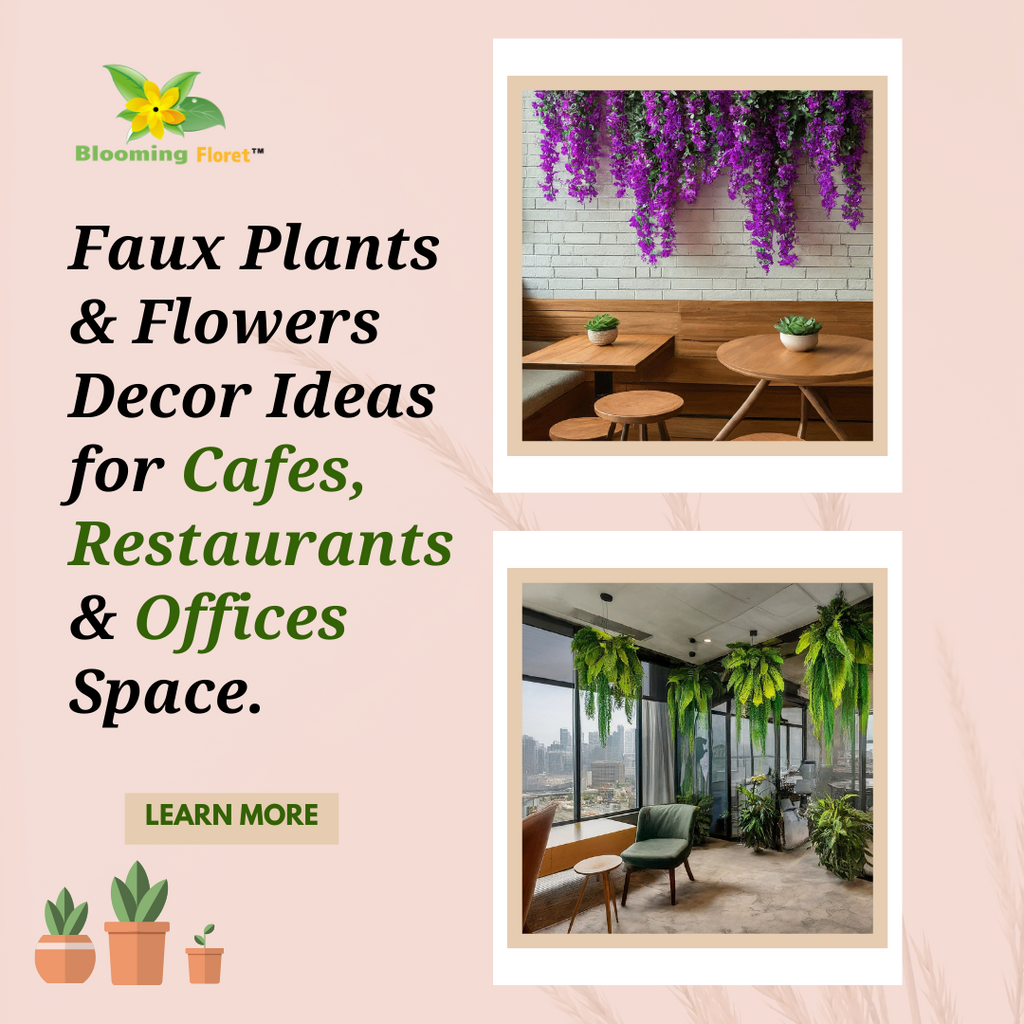 Artificial Plants & Flowers Decor Ideas for Cafes, Restaurants, Offices & Outdoor Spaces (India)