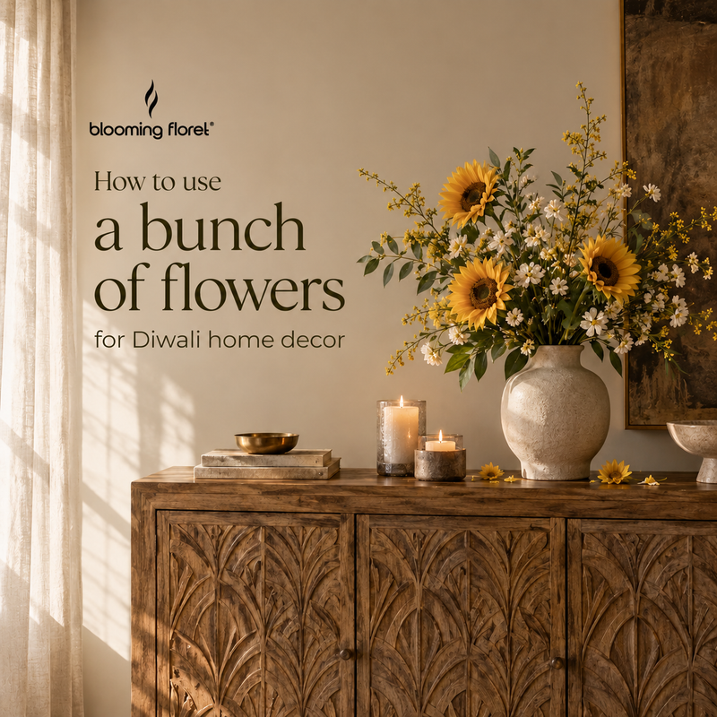 How to Use a Bunch of Flowers for Diwali Home Decor