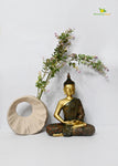 Round Hollow Ceramic Vase - Beige