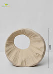 Round Hollow Ceramic Vase - Beige