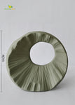 Round Hollow Ceramic Vase - Greyish Green