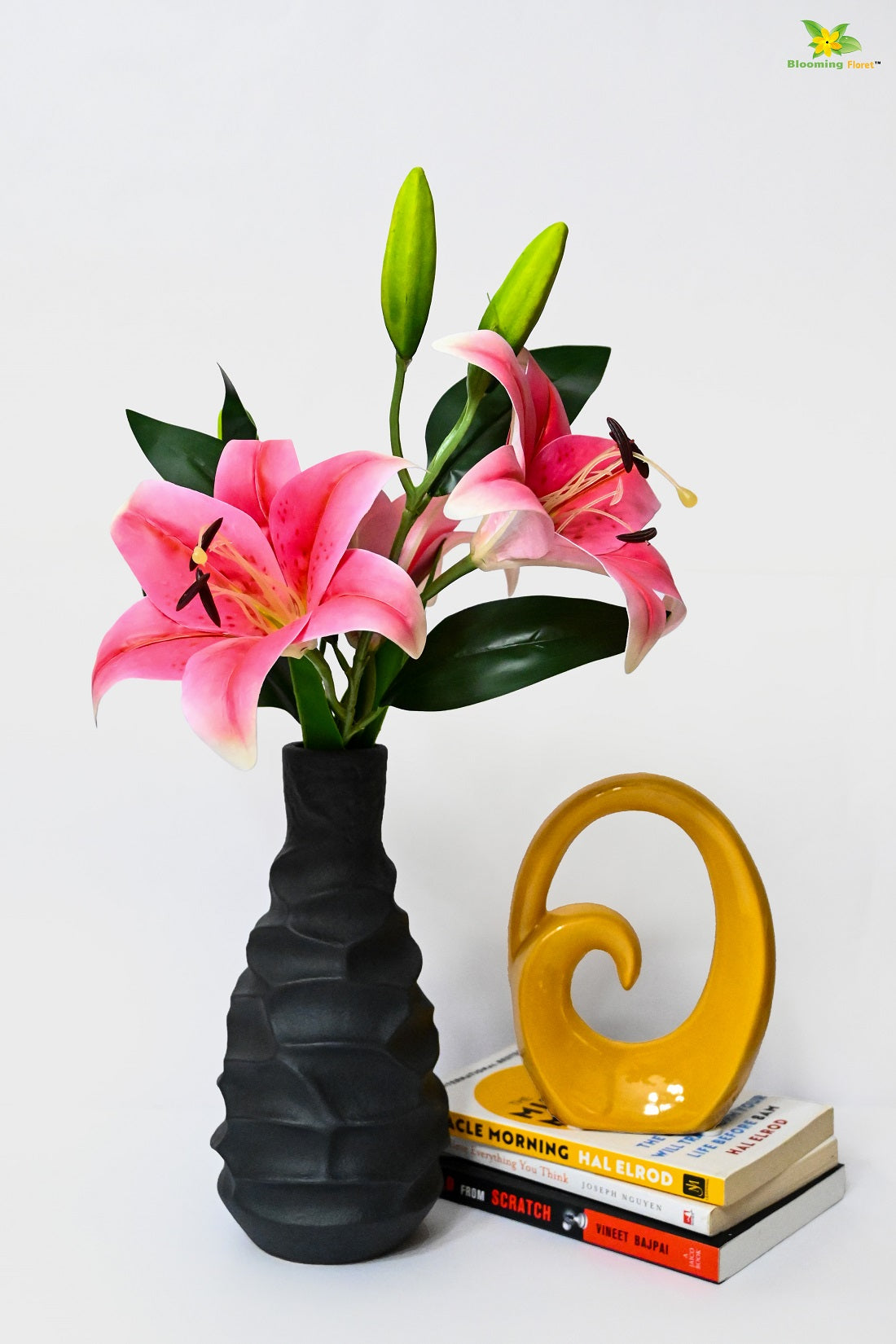 Black Spiral Ceramic Vase