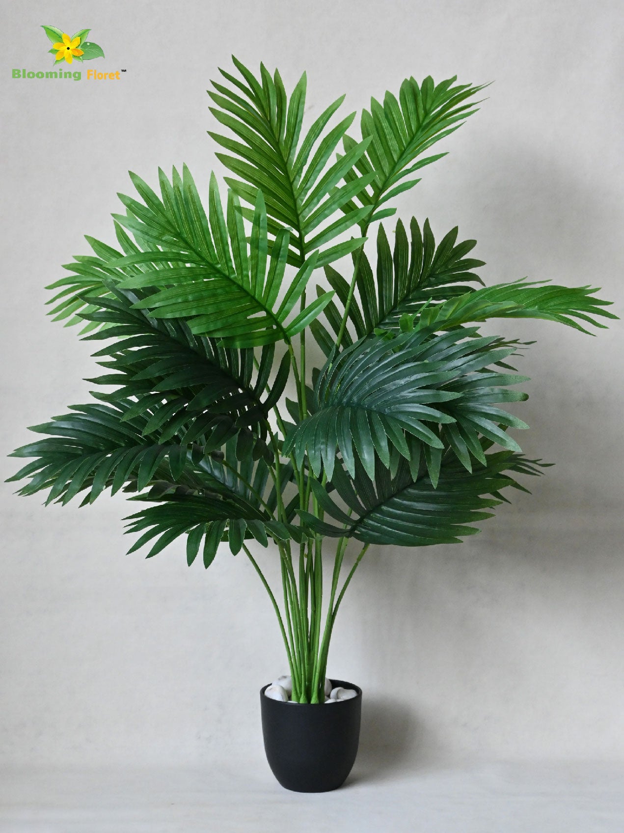 Artificial Areca Palm Plant – 82 cm, 18 Leaves, with Basic Pot