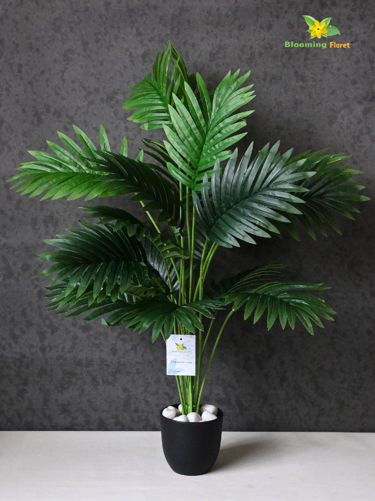 Artificial Areca Palm Plant – 82 cm, 18 Leaves, with Basic Pot