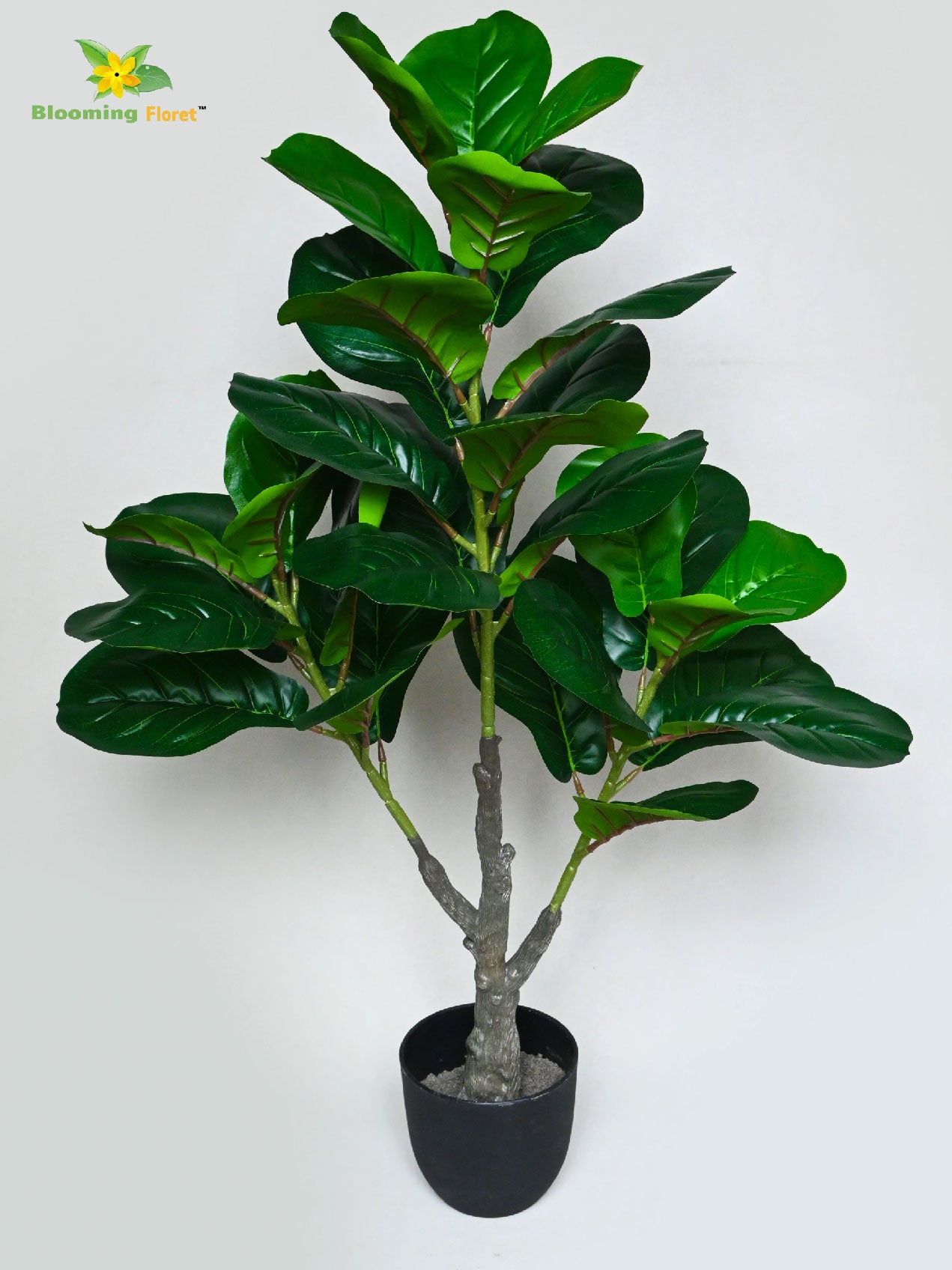 Artificial Fiddle-Leaf Fig Plant – 95 cm, 33 Leaves, with Basic Pot