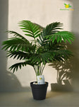Artificial Areca Palm Plant – 58.4 cm, 12 Leaves, with Basic Pot
