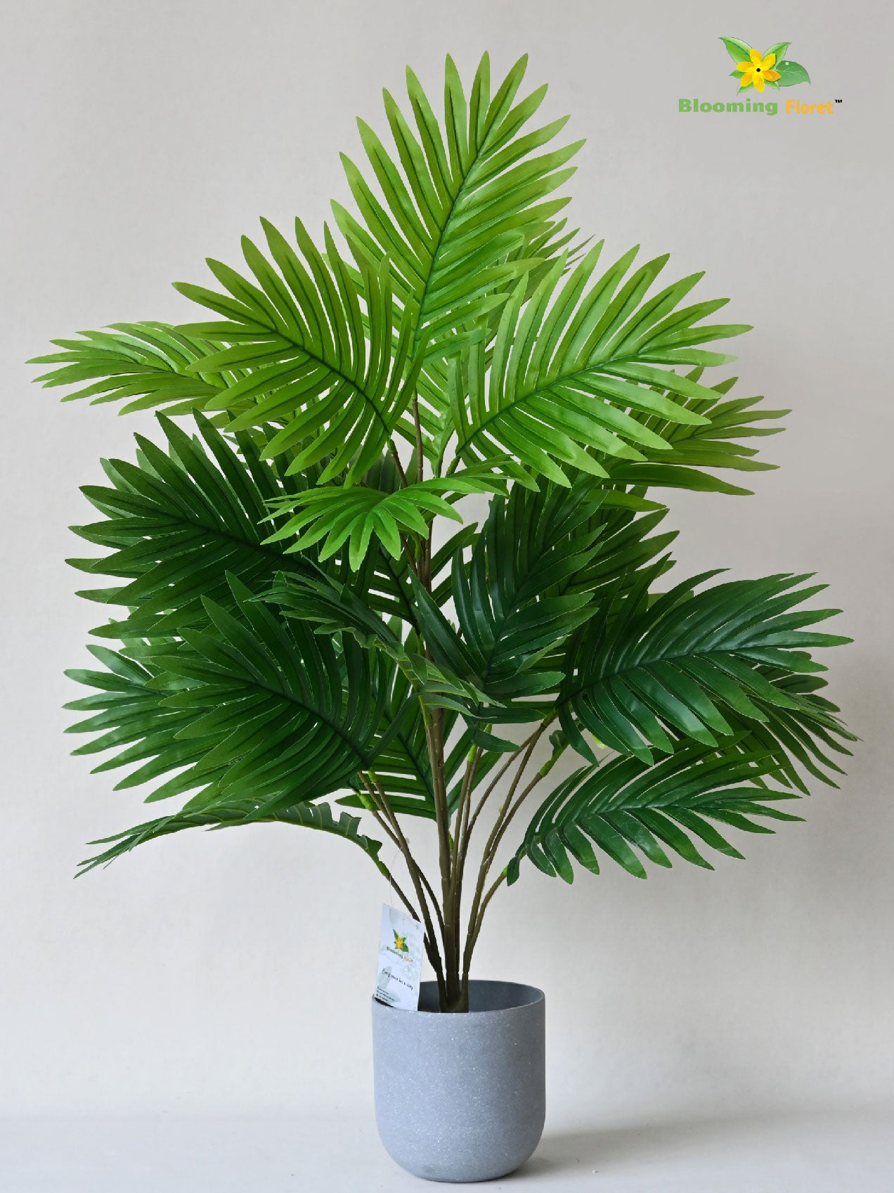 Artificial Areca Palm Plant – 76.2 cm, 21 Leaves, with Basic Pot