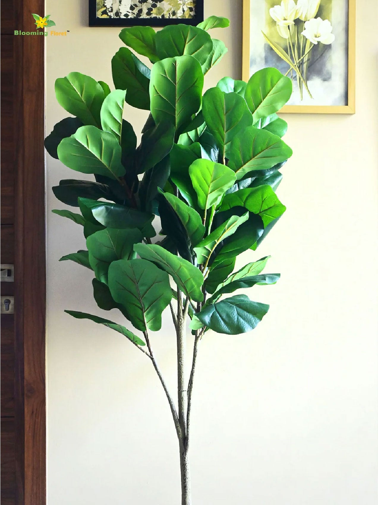 Blooming Floret Artificial Fig Plant – 170 cm, with Basic Pot
