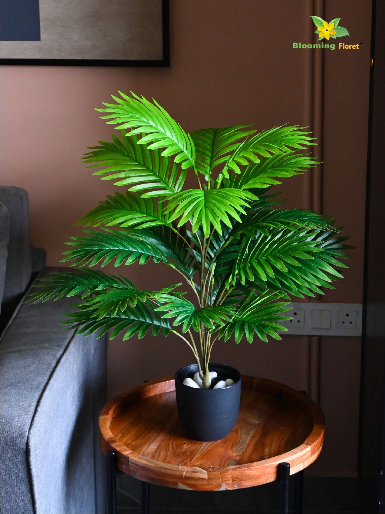 Artificial Areca Palm Plant – 76.2 cm, 21 Leaves, with Basic Pot