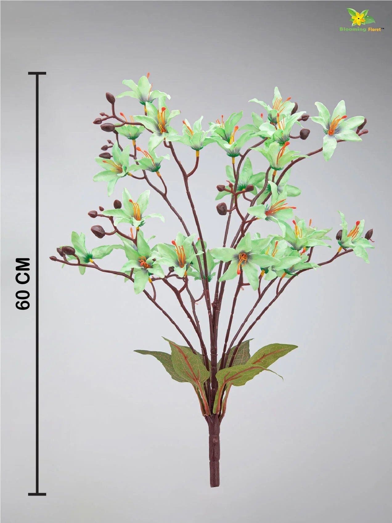 Artificial Cymbidium Orchid Bunch Flower - Green Artificial Flower Blooming Floret 