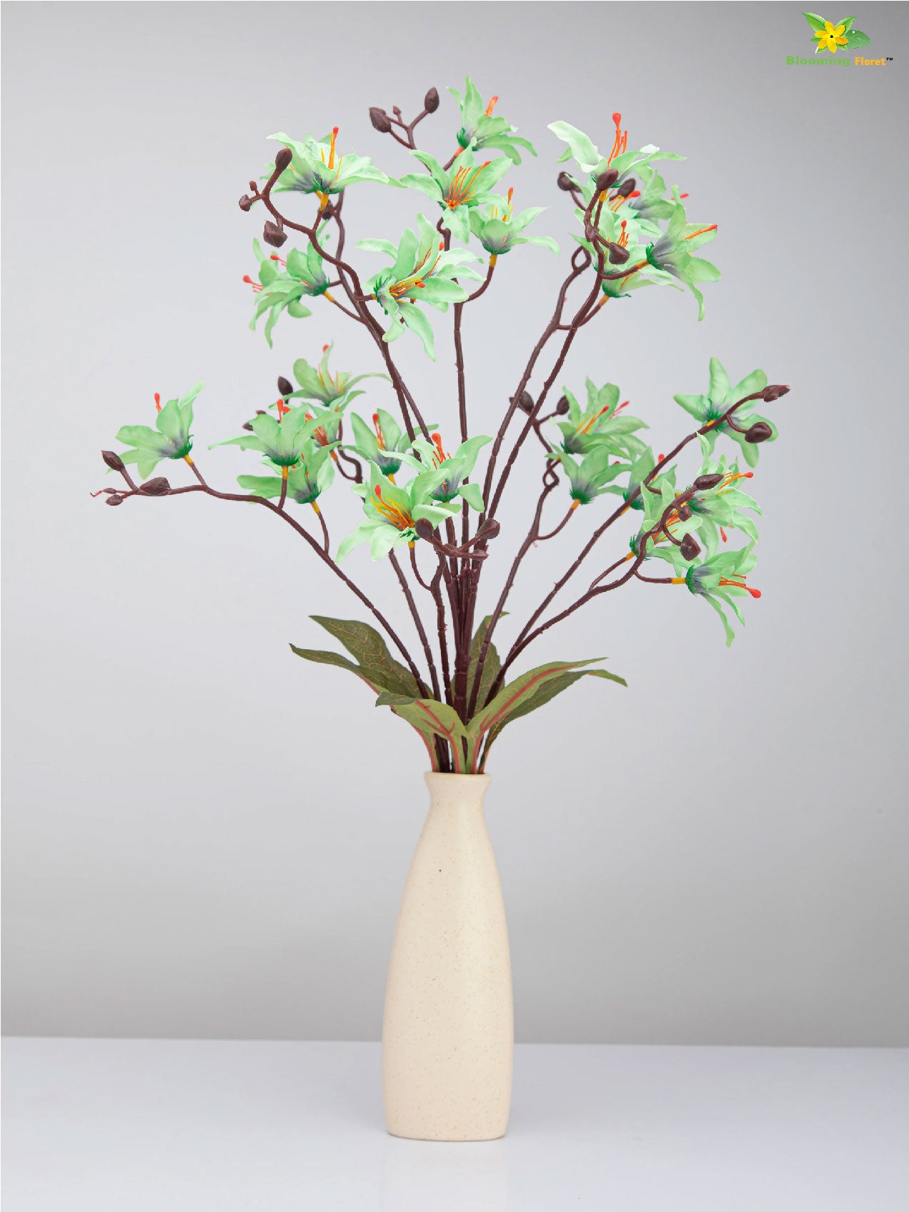 Artificial Cymbidium Orchid Bunch Flower - Green