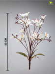 Artificial Cymbidium Orchid Bunch Flower - White