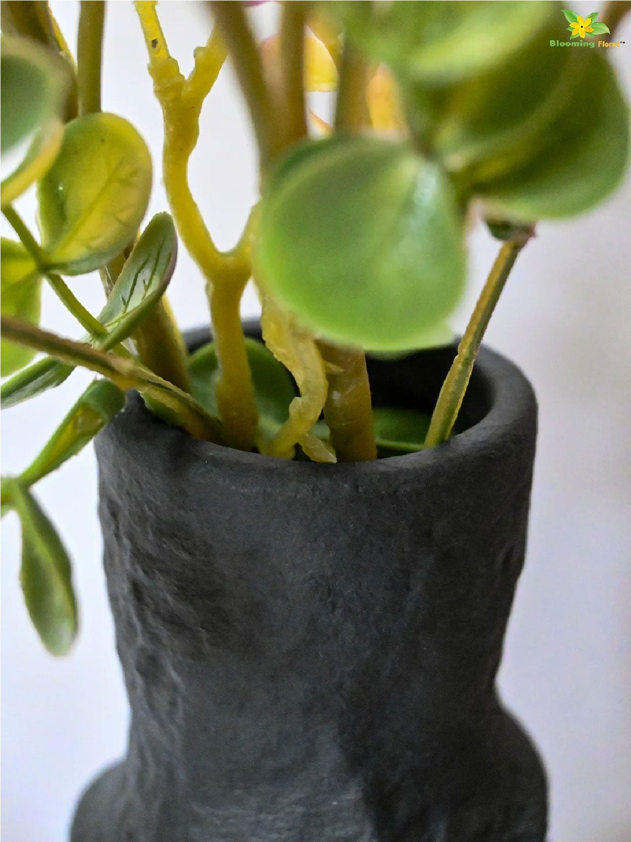 Black Spiral Ceramic Vase | 23 cm