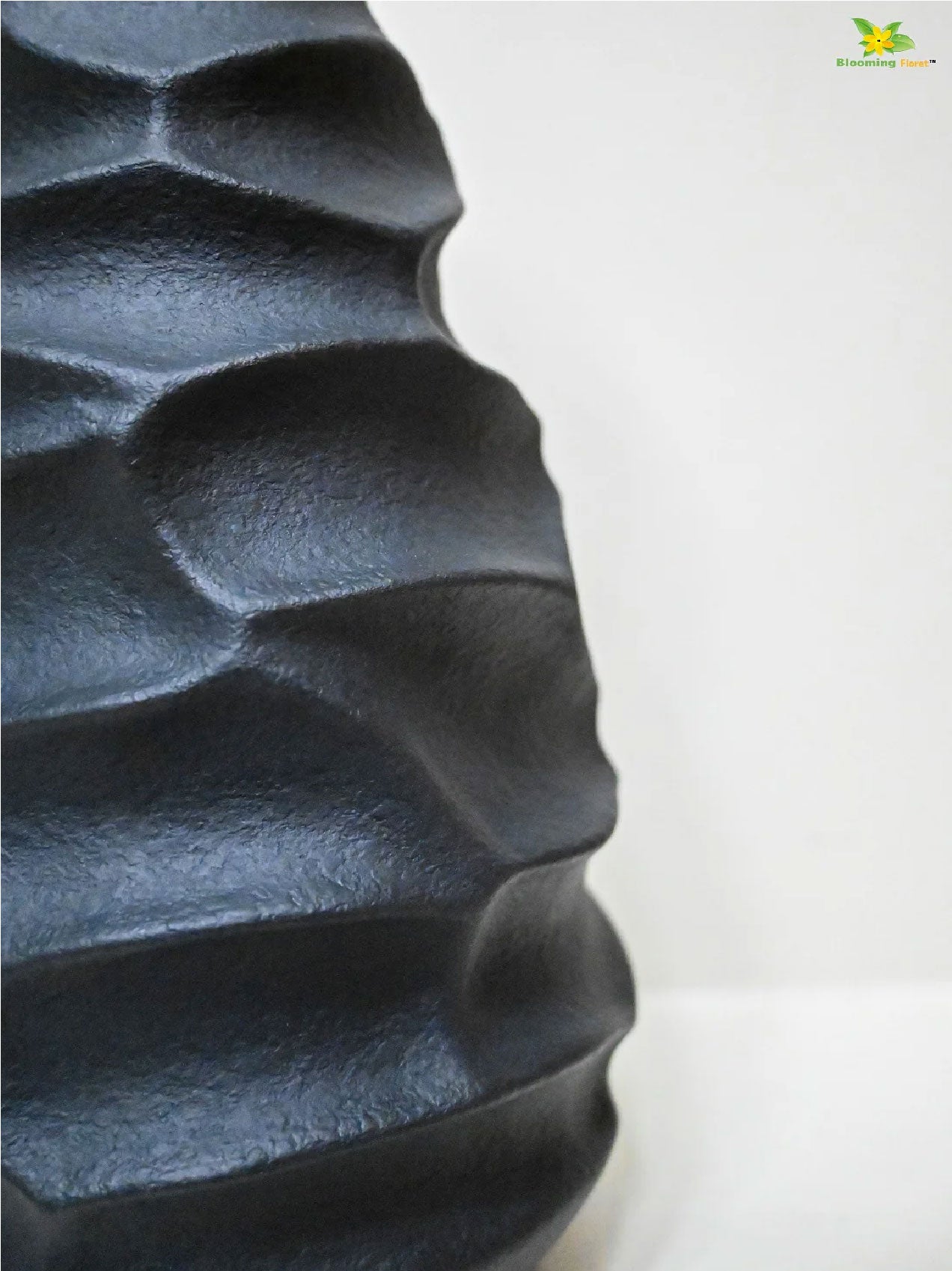 Black Spiral Ceramic Vase | 23 cm