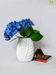 Leaf Impressed Ceramic Vase