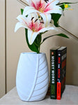 Leaf Impressed Ceramic Vase