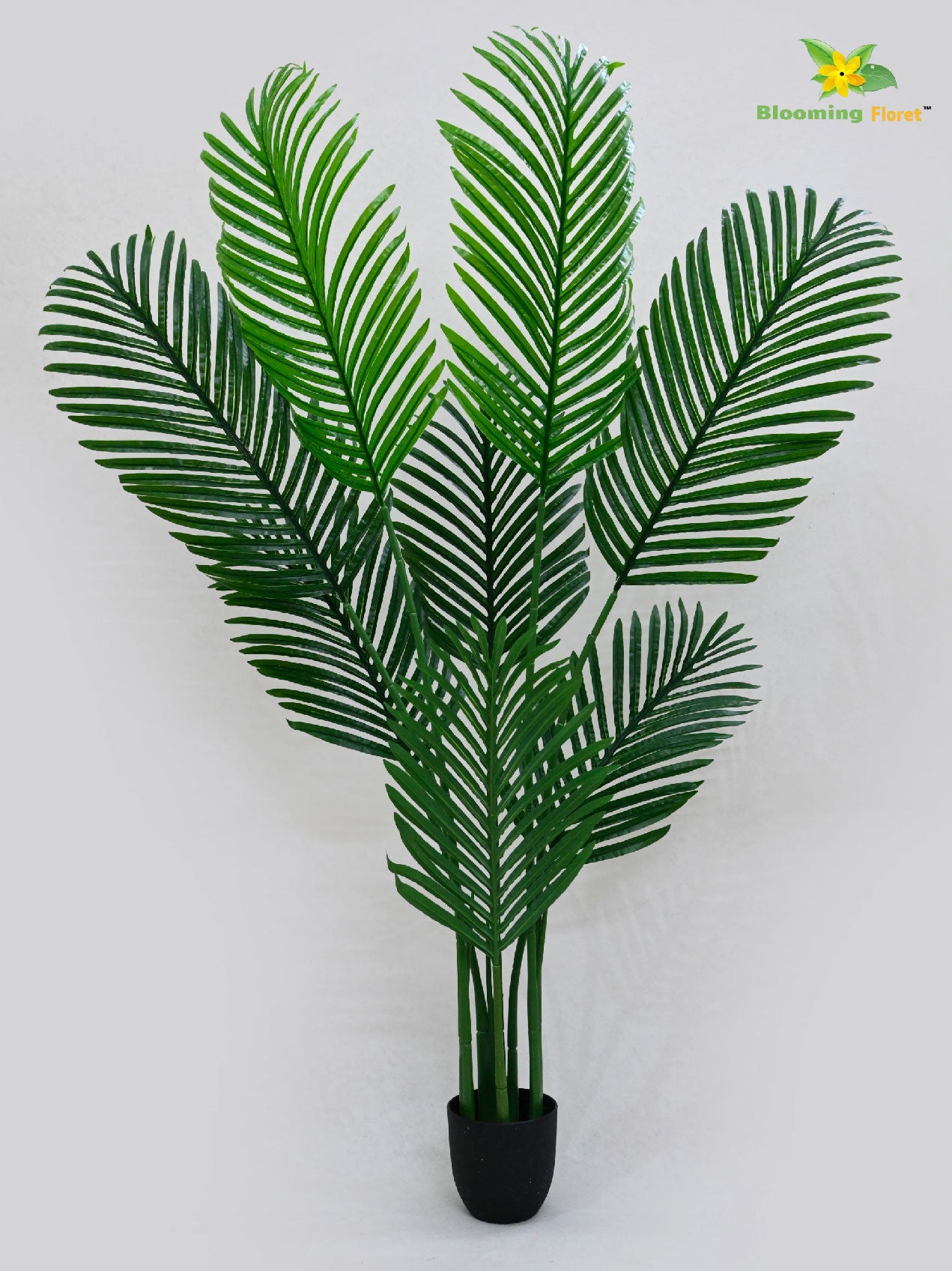 Artificial Areca Palm Plant – 140 cm, 8 Big Leaves, with Basic Pot