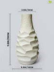 White Spiral Ceramic Vase