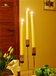 Luxe Radiance Brass Candle Holder Set