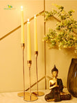 Gleaming Brass Candlestick Trio
