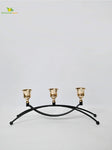 Elegance Trio Brass Candle Holder