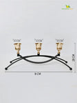 Elegance Trio Brass Candle Holder