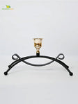 Artistic Wrought Brass Candle Holder