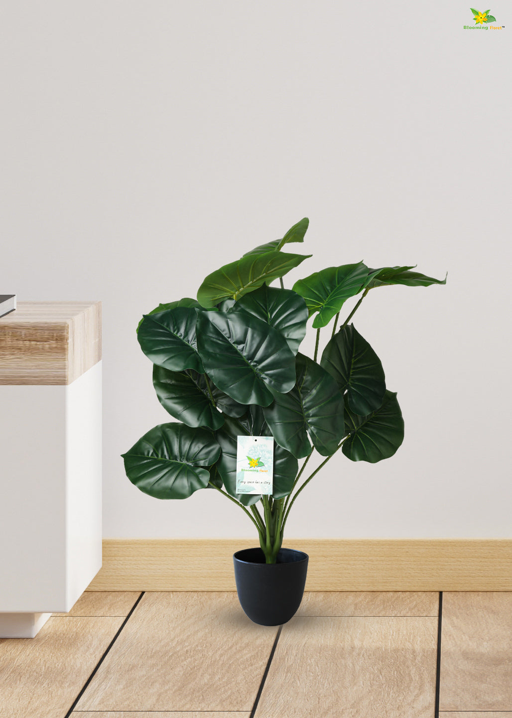 Artificial Philodendron Plant For Decor-18  Leaves-63.5 cm tall Plant-With Basic Pot