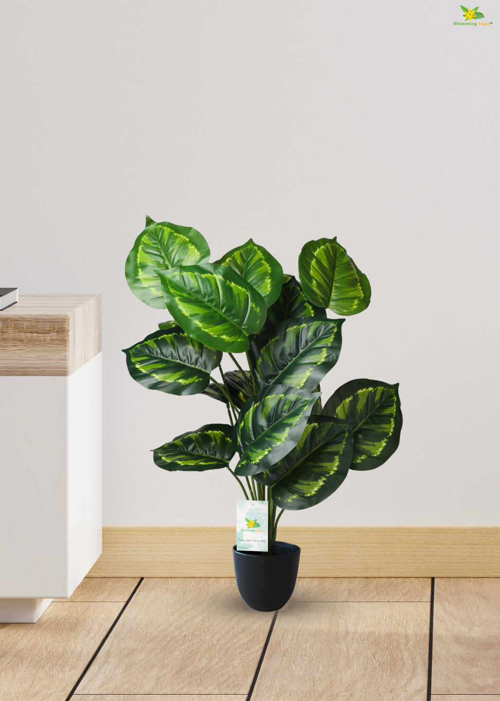 Artificial Philodendron Plant For Decor-18  Leaves-63.5 cm tall Plant-With Basic Pot