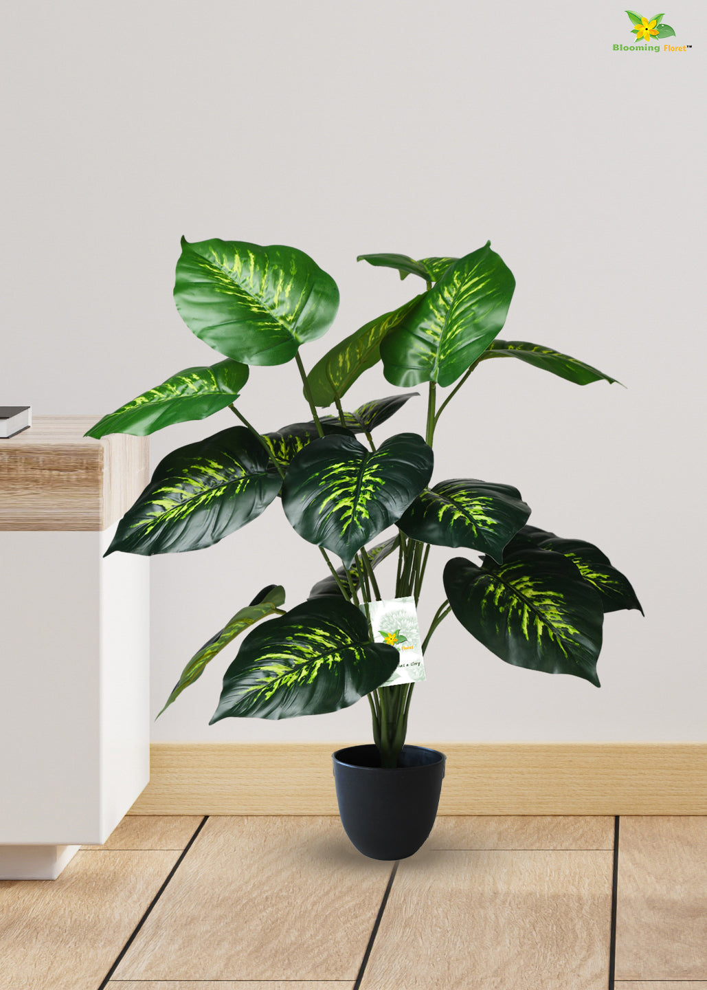 Artificial Philodendron Plant For Decor-18  Leaves-63.5 cm tall Plant-With Basic Pot