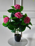 Artificial Hydrangea Flower Bunch - Dark Pink