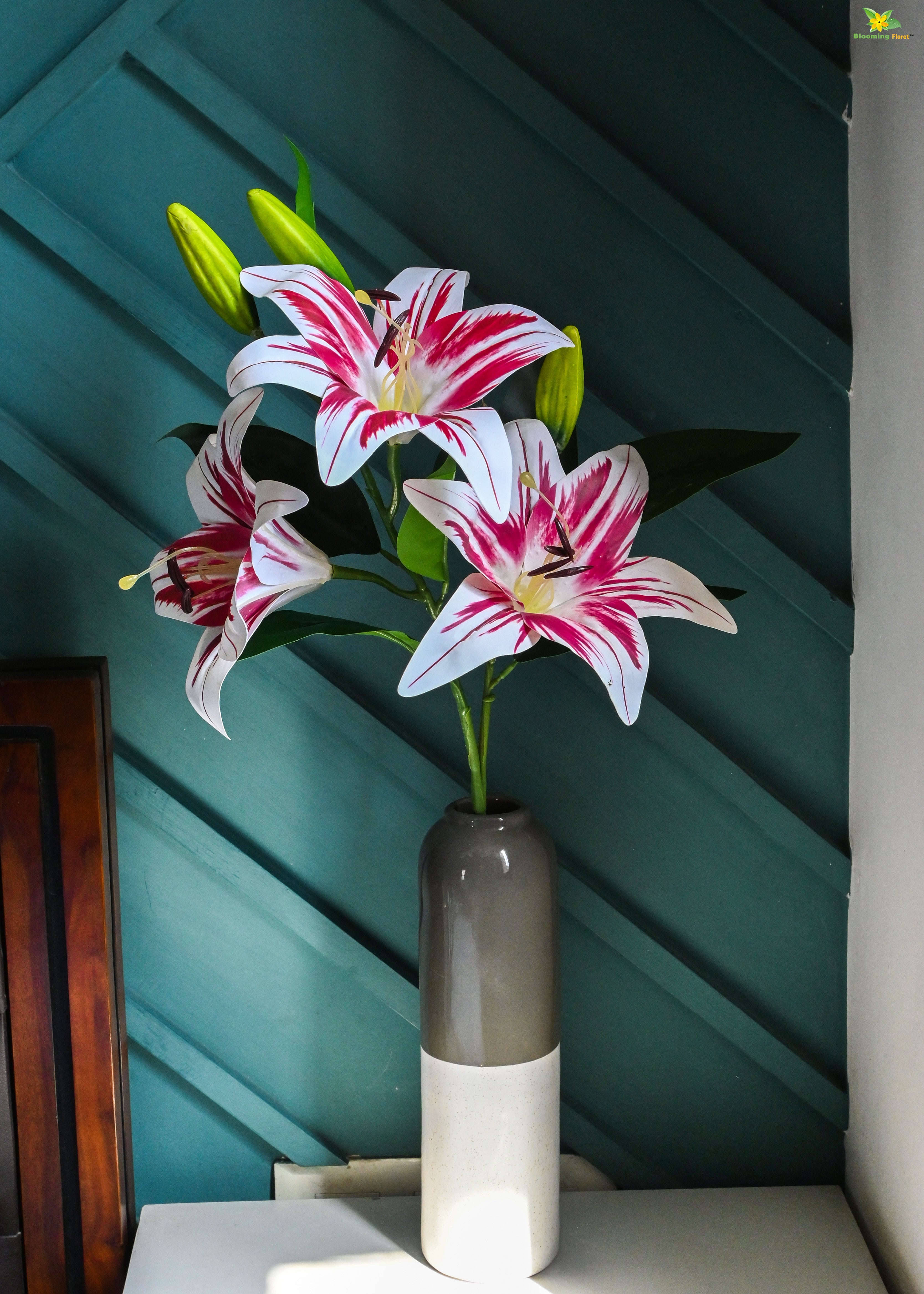 Artificial Lily Flower Stick for Decor