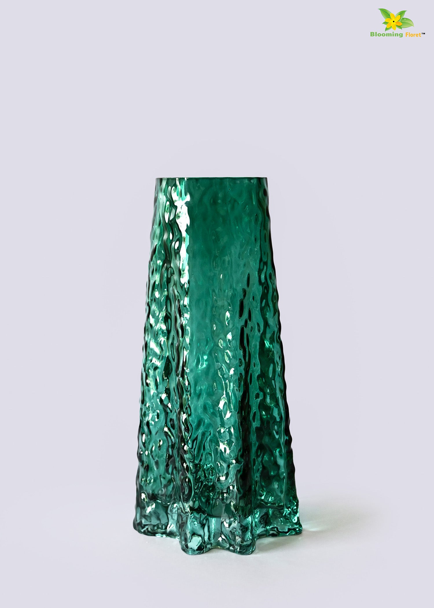 Prism Crystal Green Vase | 23 cm