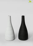 Spiral Ceramic Vase - Black and White