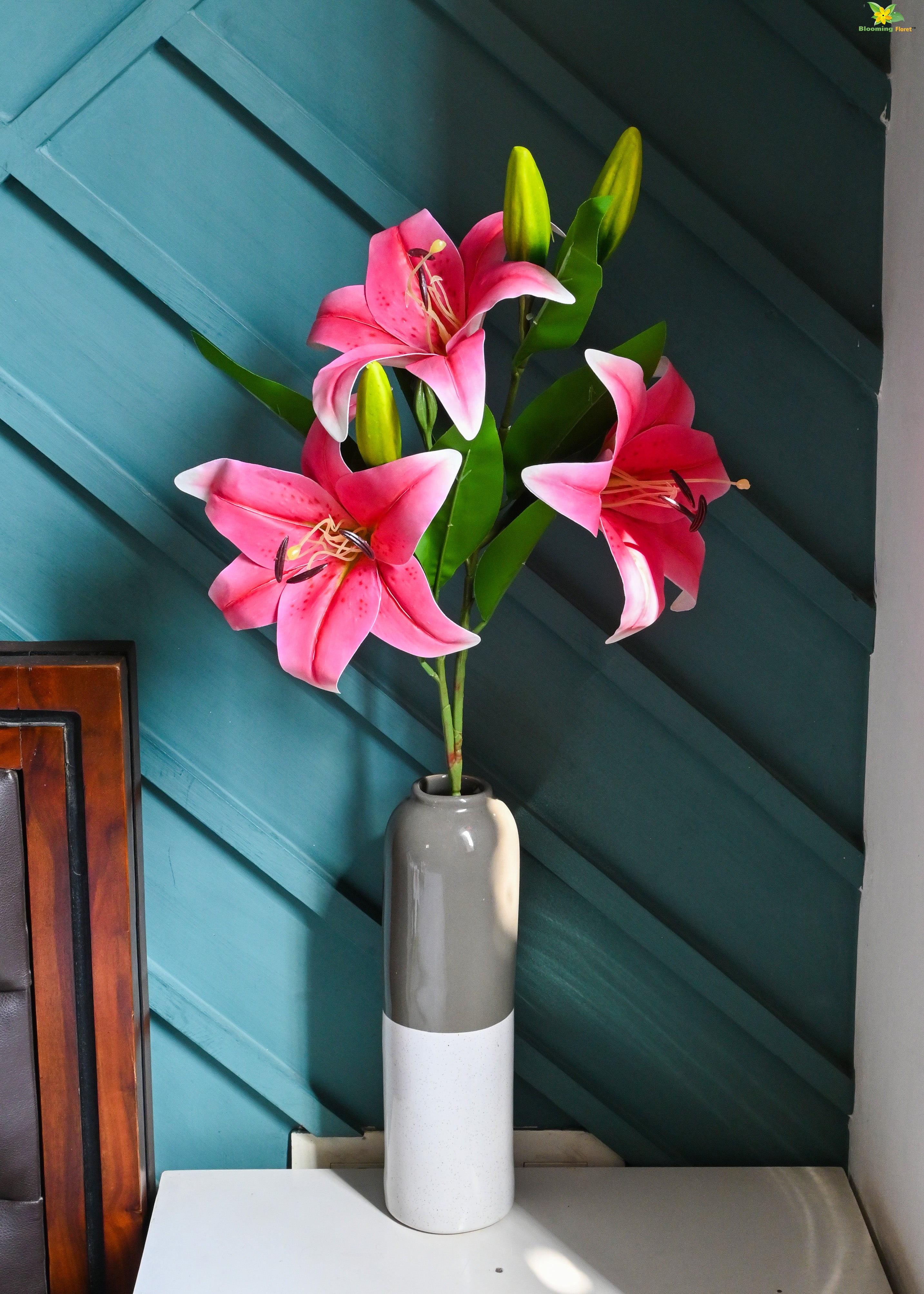 Artificial Lily Flower Stick for Decor