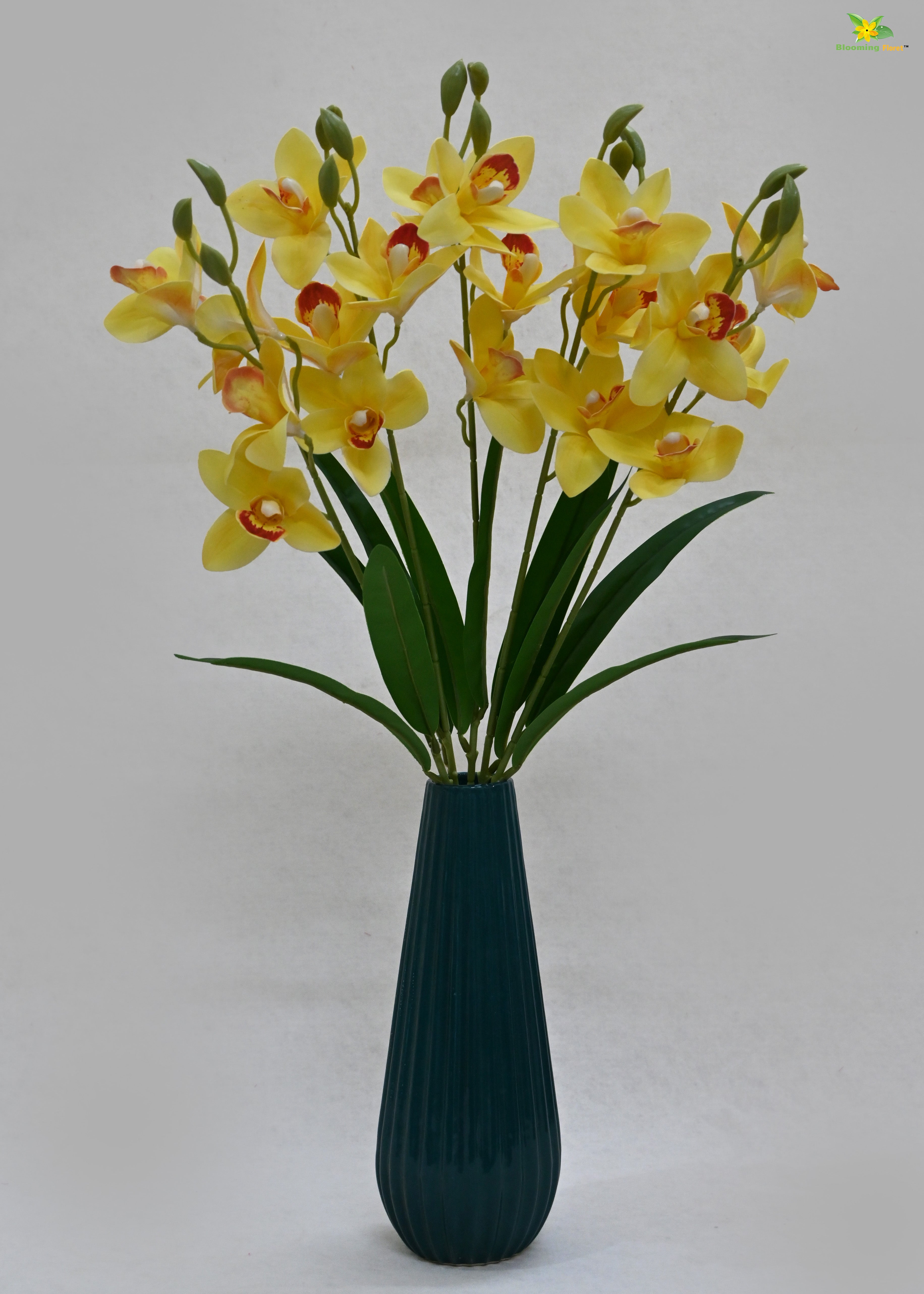 Artificial Cymbidium Orchid Flower Bunch for Decor