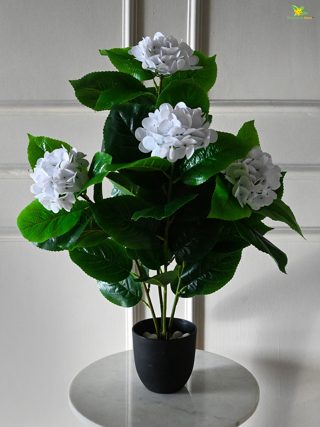 Artificial Hydrangea Flower Bunch - White